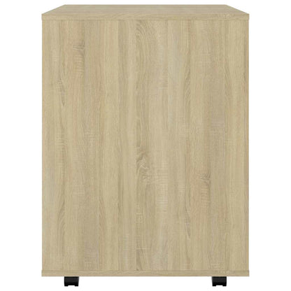Rolling Cabinet Sonoma Oak 60x53x72 cm Engineered Wood