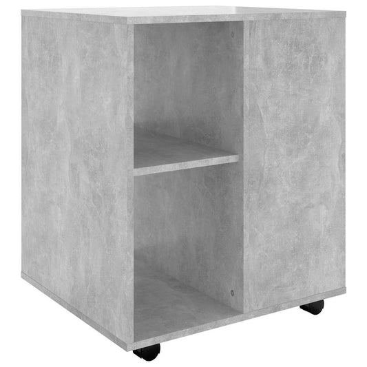 808462 vidaXL Rolling Cabinet Concrete Grey 60x53x72 cm Engineered Wood