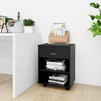 Storage Cabinet | Black | Engineered wood | Compact | Storage Cabinet