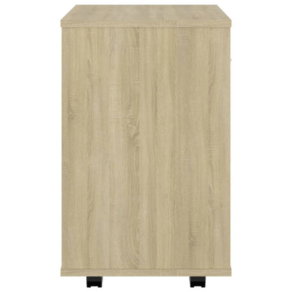 Storage Cabinet | Sonoma Oak | Engineered Wood | Medium | Lockable Wheels