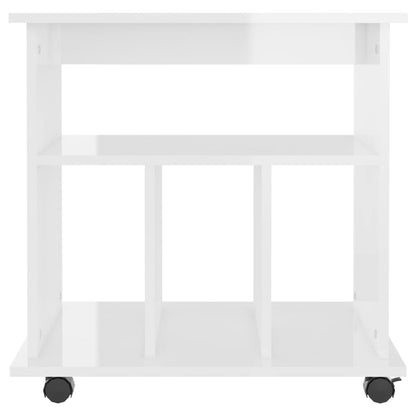Storage Cabinet | High gloss white | Engineered wood | 60 x 45 x 60 cm