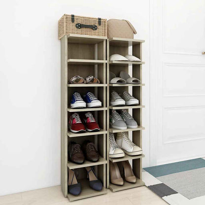 Shoe Cabinets 2 pcs Sonoma Oak 27.5x27x102 cm