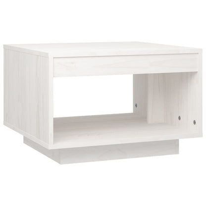 Coffee Table White 50x50x33.5 cm Solid Pinewood
