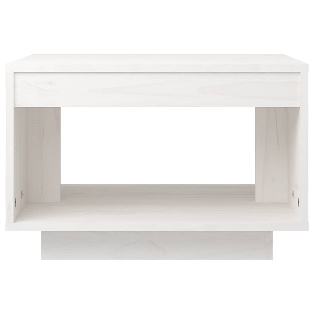 808504 vidaXL Coffee Table White 50x50x33,5 cm Solid Wood Pine