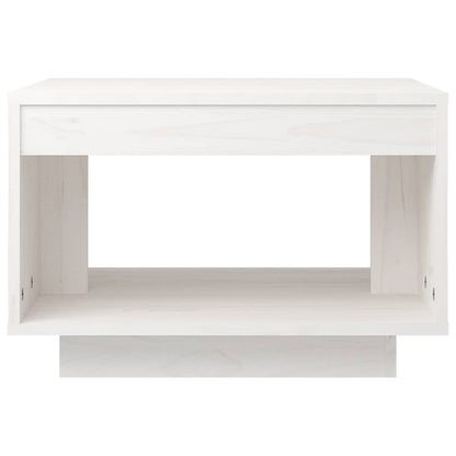 808504 vidaXL Coffee Table White 50x50x33,5 cm Solid Wood Pine