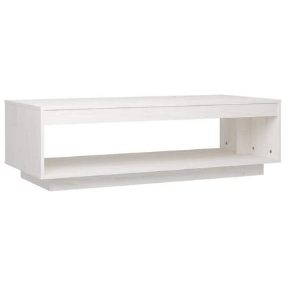 808509 vidaXL Coffee Table White 110x50x33,5 cm Solid Wood Pine