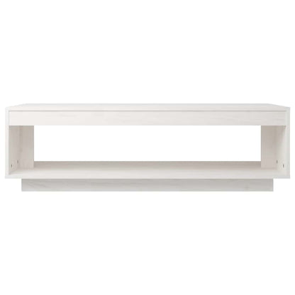 808509 vidaXL Coffee Table White 110x50x33,5 cm Solid Wood Pine