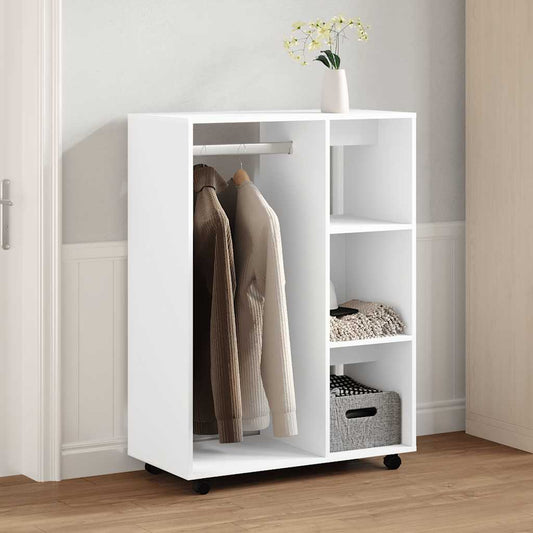 Wardrobe | White | Engineered wood | Large | Rollable | Wardrobe