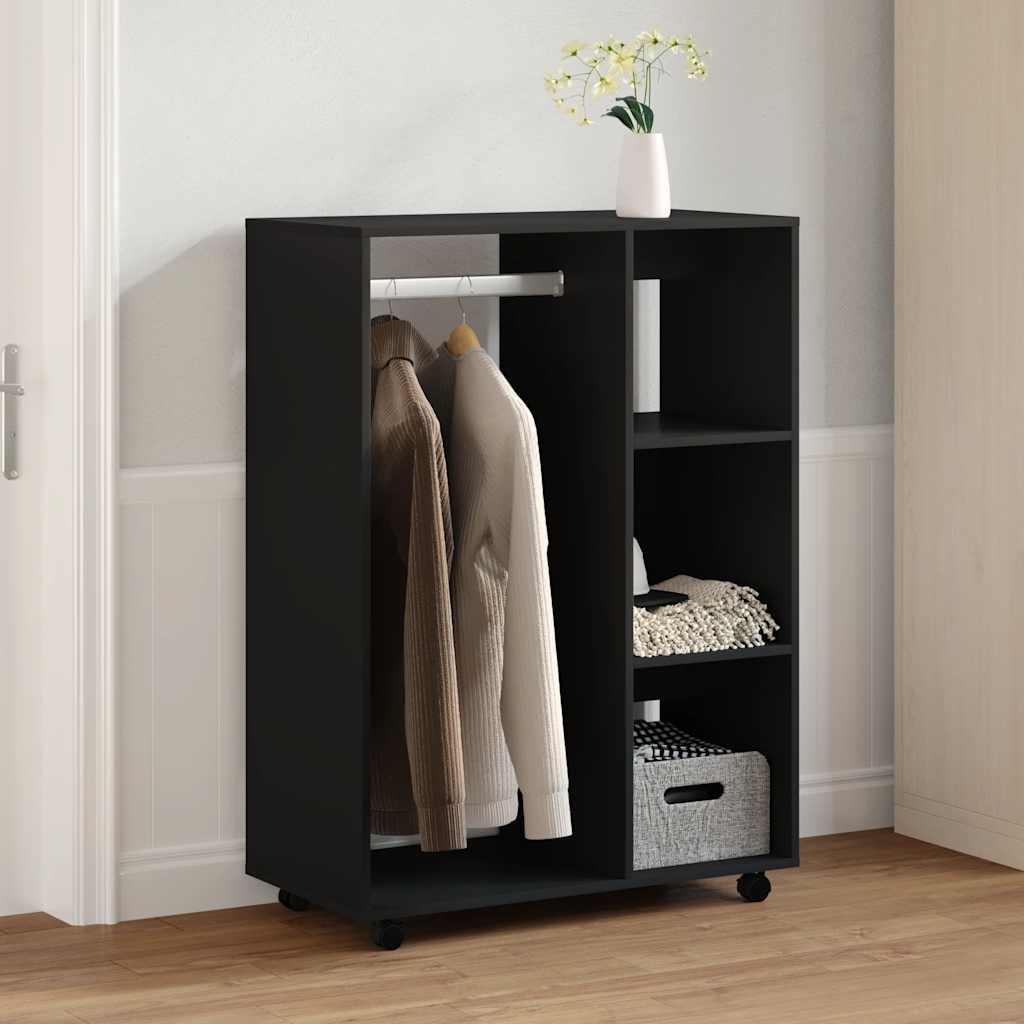 Wardrobe Black 80x40x110 cm Engineered Wood