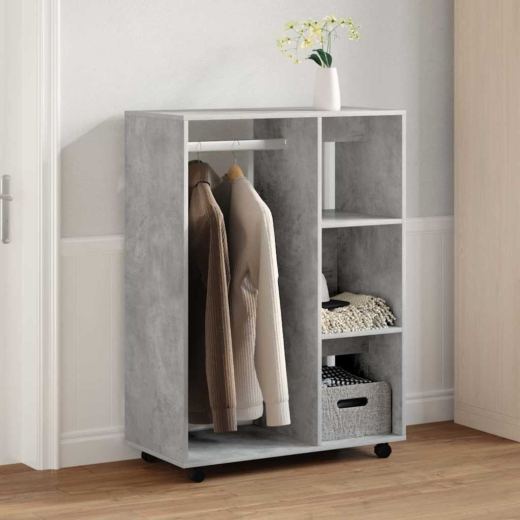 808517 vidaXL Wardrobe Concrete Grey 80x40x110 cm Engineered Wood