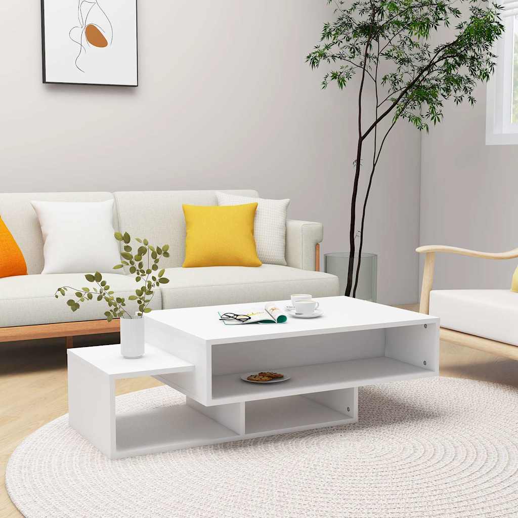 808522 vidaXL Coffee Table White 105x55x32 cm Engineered Wood
