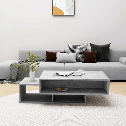 808526 vidaXL Coffee Table Concrete Grey 105x55x32 cm Engineered Wood