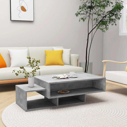 808526 vidaXL Coffee Table Concrete Grey 105x55x32 cm Engineered Wood