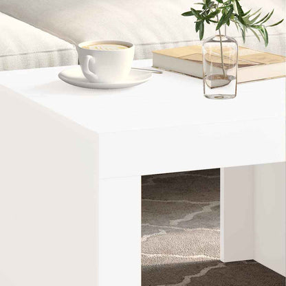 Coffee Table White 50x50x35 cm Engineered Wood
