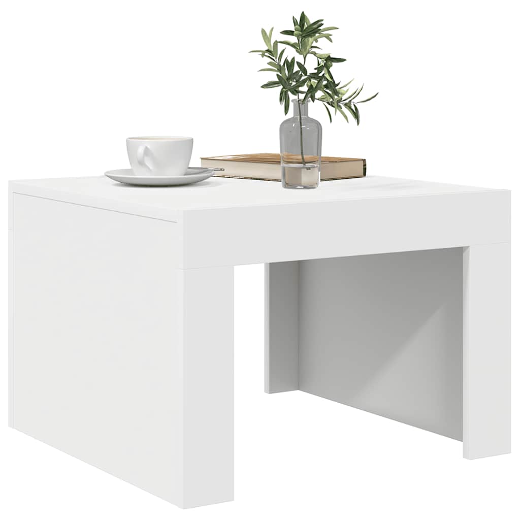 Coffee Table White 50x50x35 cm Engineered Wood