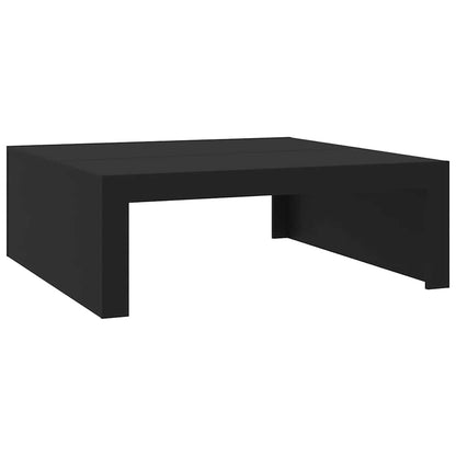 Coffee Table | Black | Engineered Wood | 100 cm | Simple Style | Square
