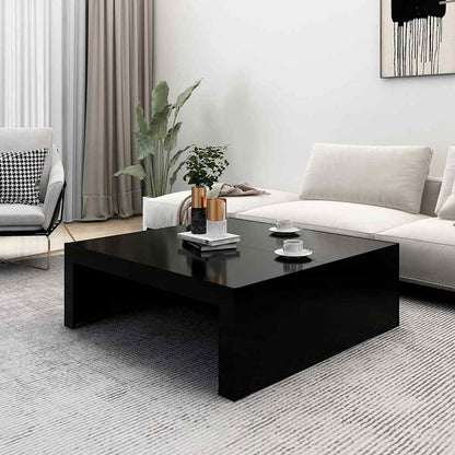 808568 vidaXL Coffee Table Black 100x100x35 cm Engineered Wood