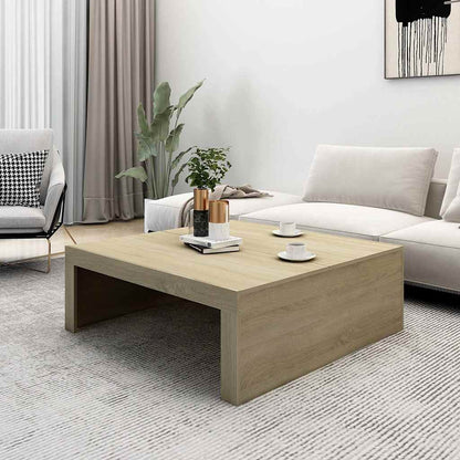 808570 vidaXL Coffee Table Sonoma Oak 100x100x35 cm Engineered Wood