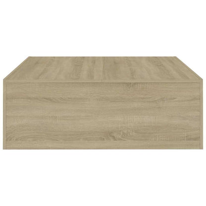 808570 vidaXL Coffee Table Sonoma Oak 100x100x35 cm Engineered Wood
