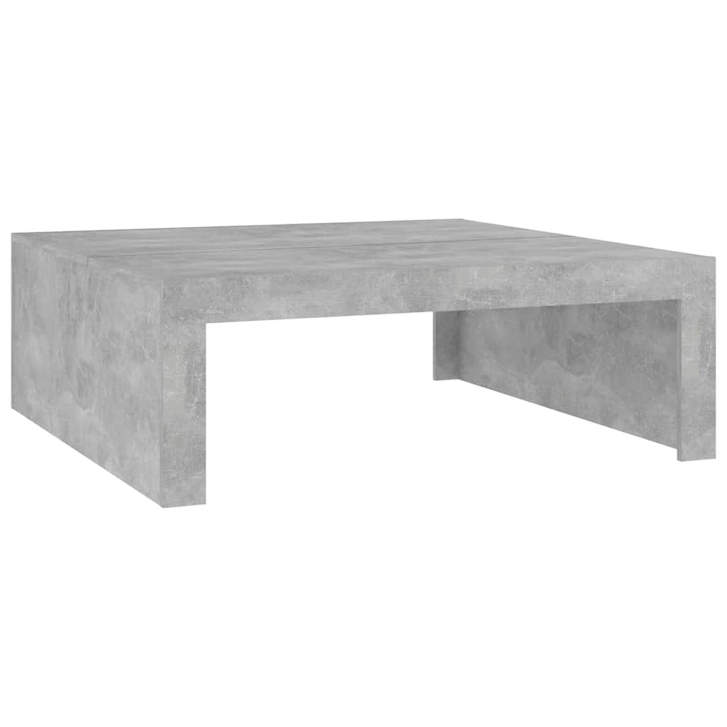 808571 vidaXL Coffee Table Concrete Grey 100x100x35 cm Engineered Wood