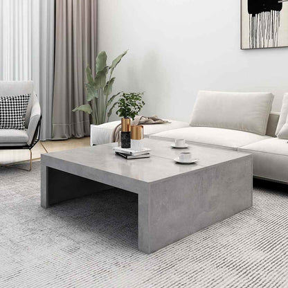 808571 vidaXL Coffee Table Concrete Grey 100x100x35 cm Engineered Wood