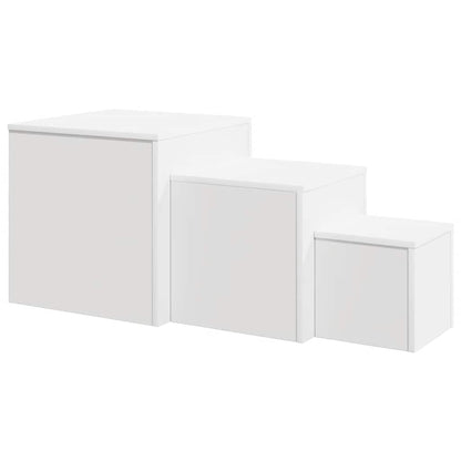 808585 vidaXL Side Tables 3 pcs White Engineered Wood