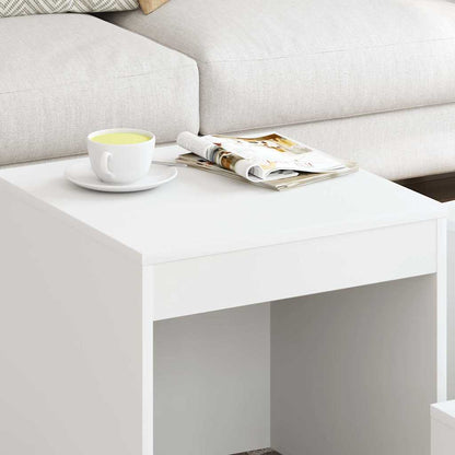 808594 vidaXL Nesting Tables 3 pcs White Engineered Wood