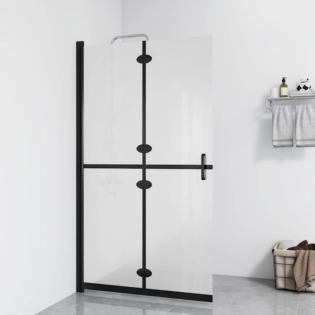 Foldable Walk-in Shower Wall Frosted ESG Glass 70x190 cm