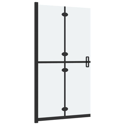 Foldable Walk-in Shower Wall Frosted ESG Glass 110x190 cm