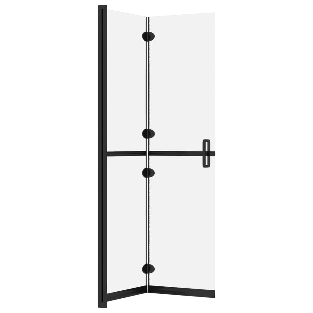 Foldable Walk-in Shower Wall Frosted ESG Glass 110x190 cm