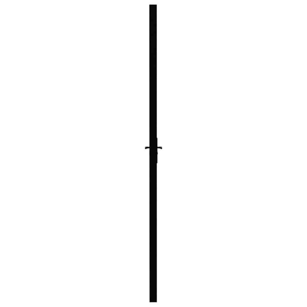 Interior Door ESG Glass and Aluminium 93x201.5 cm Black