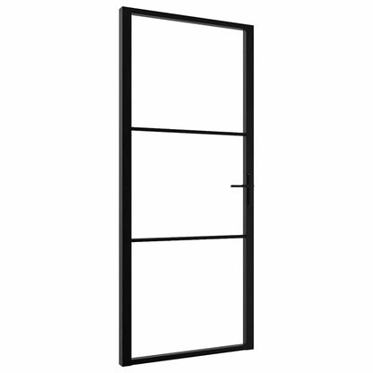 Interior Door ESG Glass and Aluminium 102,5x201,5 cm Black