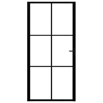 Interior Door ESG Glass and Aluminium 102.5x201.5 cm Black