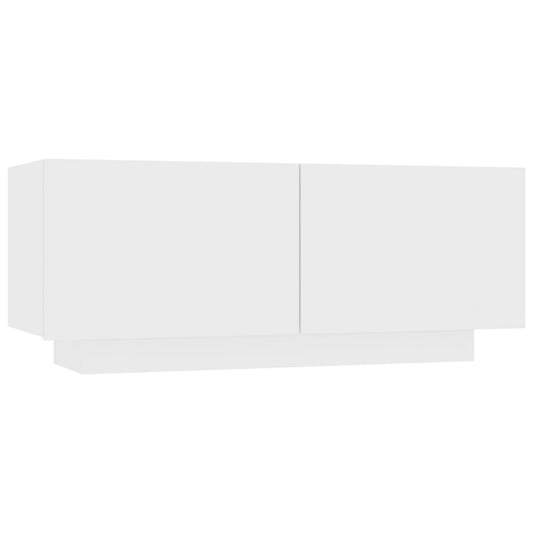Bedside Cabinet White 100x35x40 cm Engineered Wood