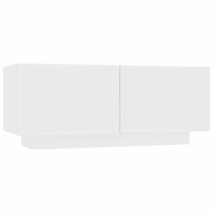 Bedside Cabinet White 100x35x40 cm Engineered Wood