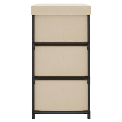 Storage Cabinet with 6 Drawers 55x29x55 cm Cream Steel
