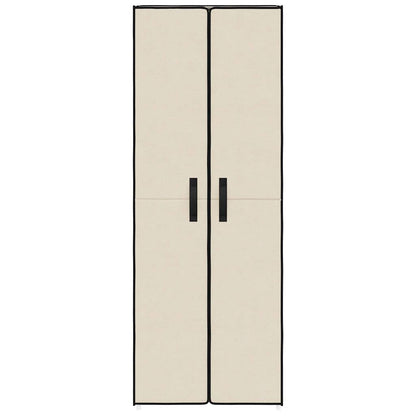 Shoe Cabinet Cream 60x30x166 cm Fabric