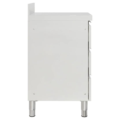 Commercial Kitchen Cabinet with 3 Drawers 50x60x96 cm