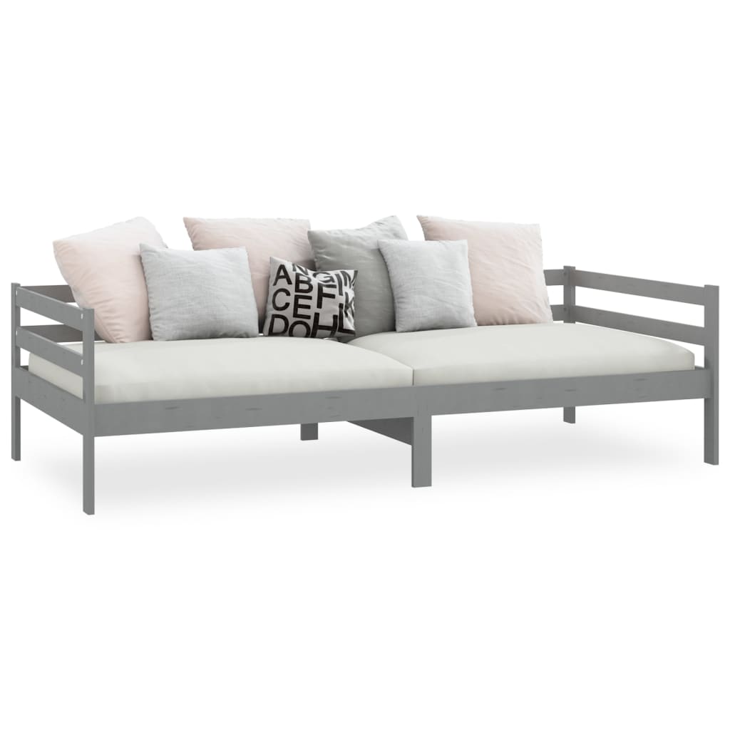 Day Bed | Grey | Solid pine wood | 90 x 200 cm