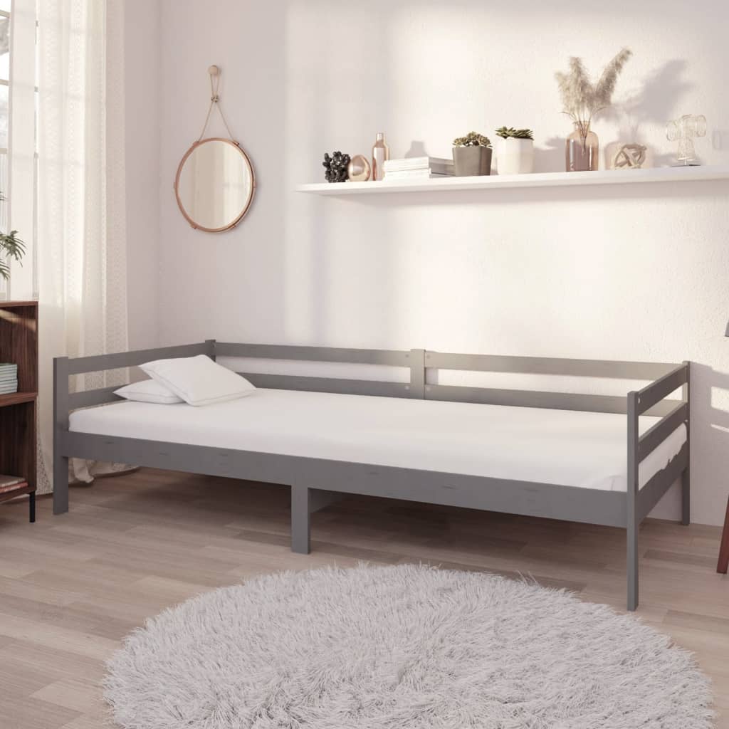 Day Bed | Grey | Solid pine wood | 90 x 200 cm