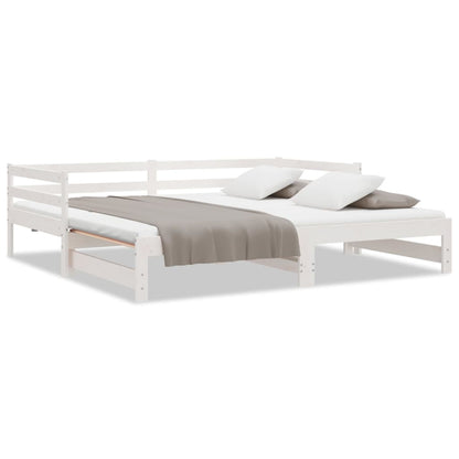 Day Bed | White | Solid pinewood | Single bed size | Convertible
