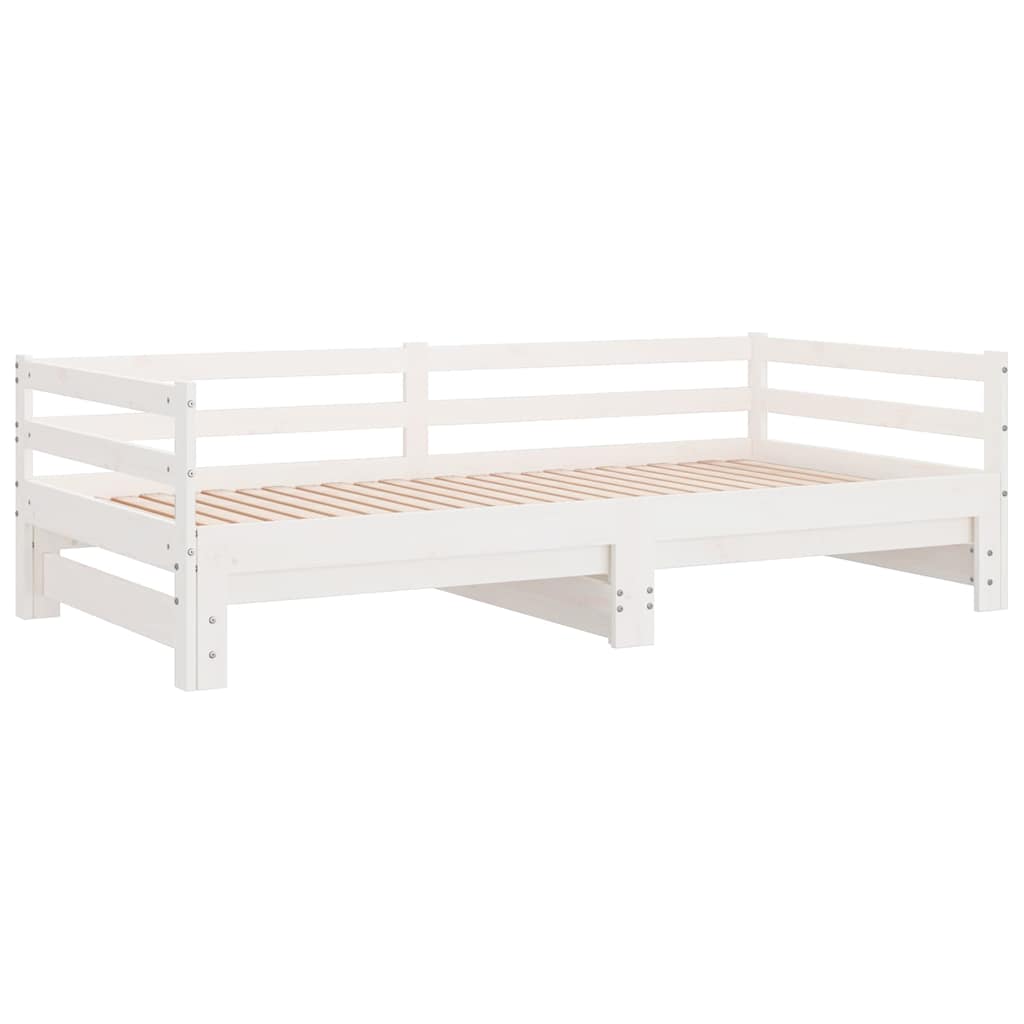 Pull-out Day Bed without Mattress White 90x200cm