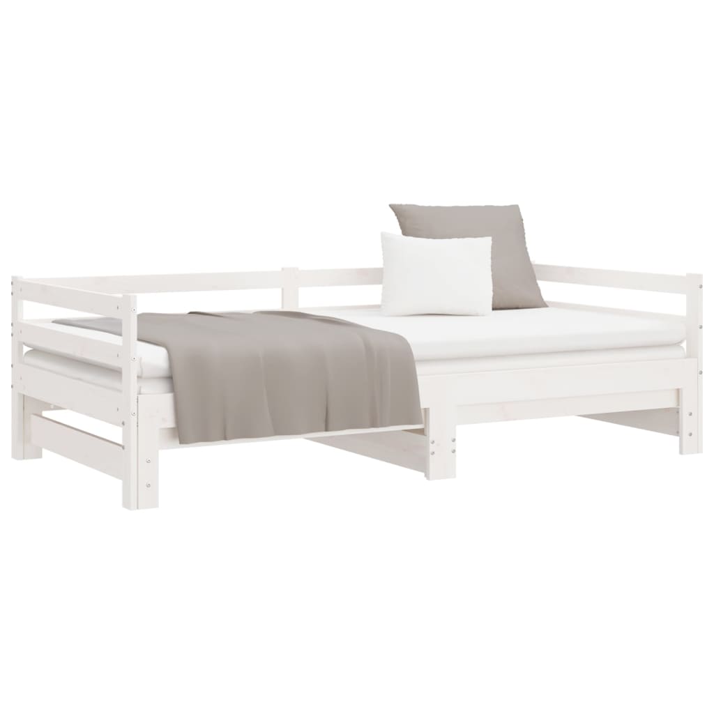 Day Bed | White | Solid pinewood | Single bed size | Convertible