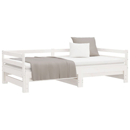 Day Bed | White | Solid pinewood | Single bed size | Convertible