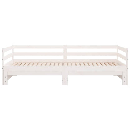 Pull-out Day Bed without Mattress White 2x(90x200)cm