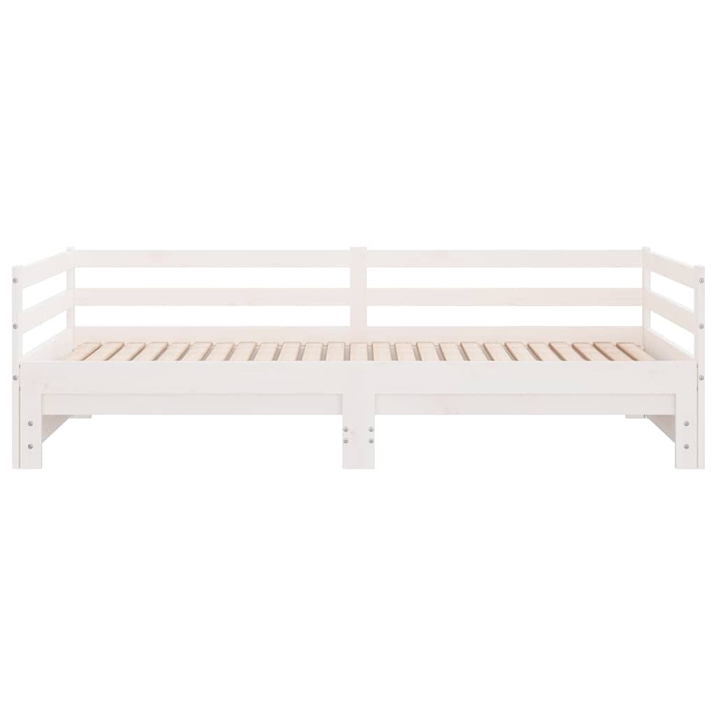 Pull-out Day Bed without Mattress White 90x200cm