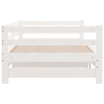 Day Bed | White | Solid pinewood | Single bed size | Convertible