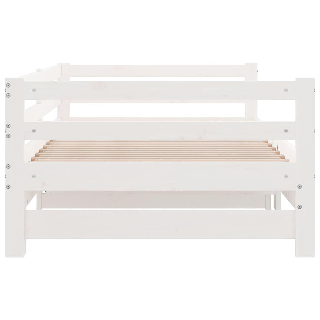 Pull-out Day Bed without Mattress White 2x(90x200)cm