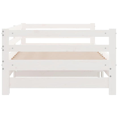 Pull-out Day Bed without Mattress White 2x(90x200)cm