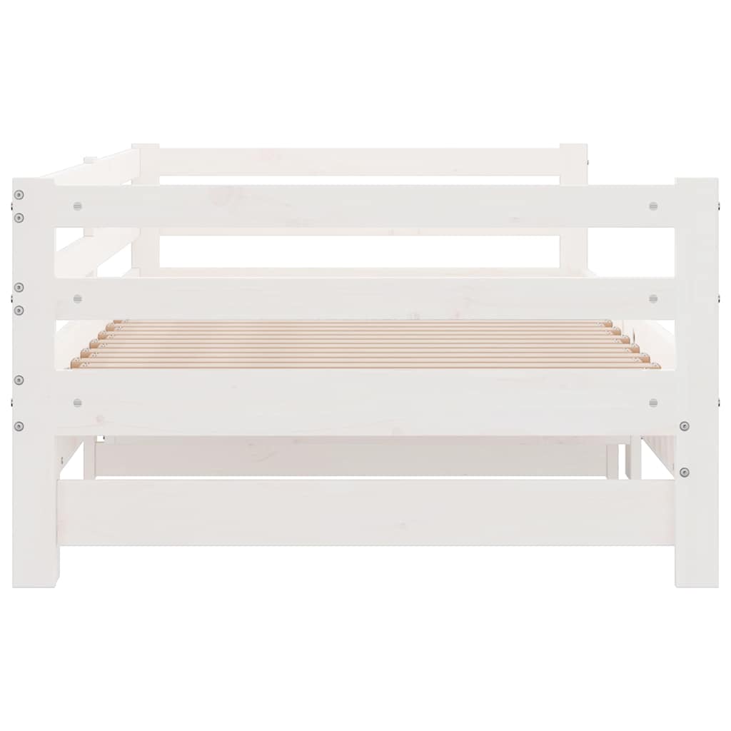 Pull-out Day Bed without Mattress White 90x200cm